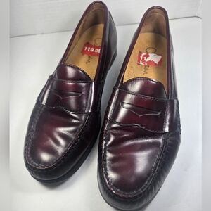 Cole Haan Nike Air Men's Deep Burgundy Slip-On Leather Loafers Sz 9M Preppy